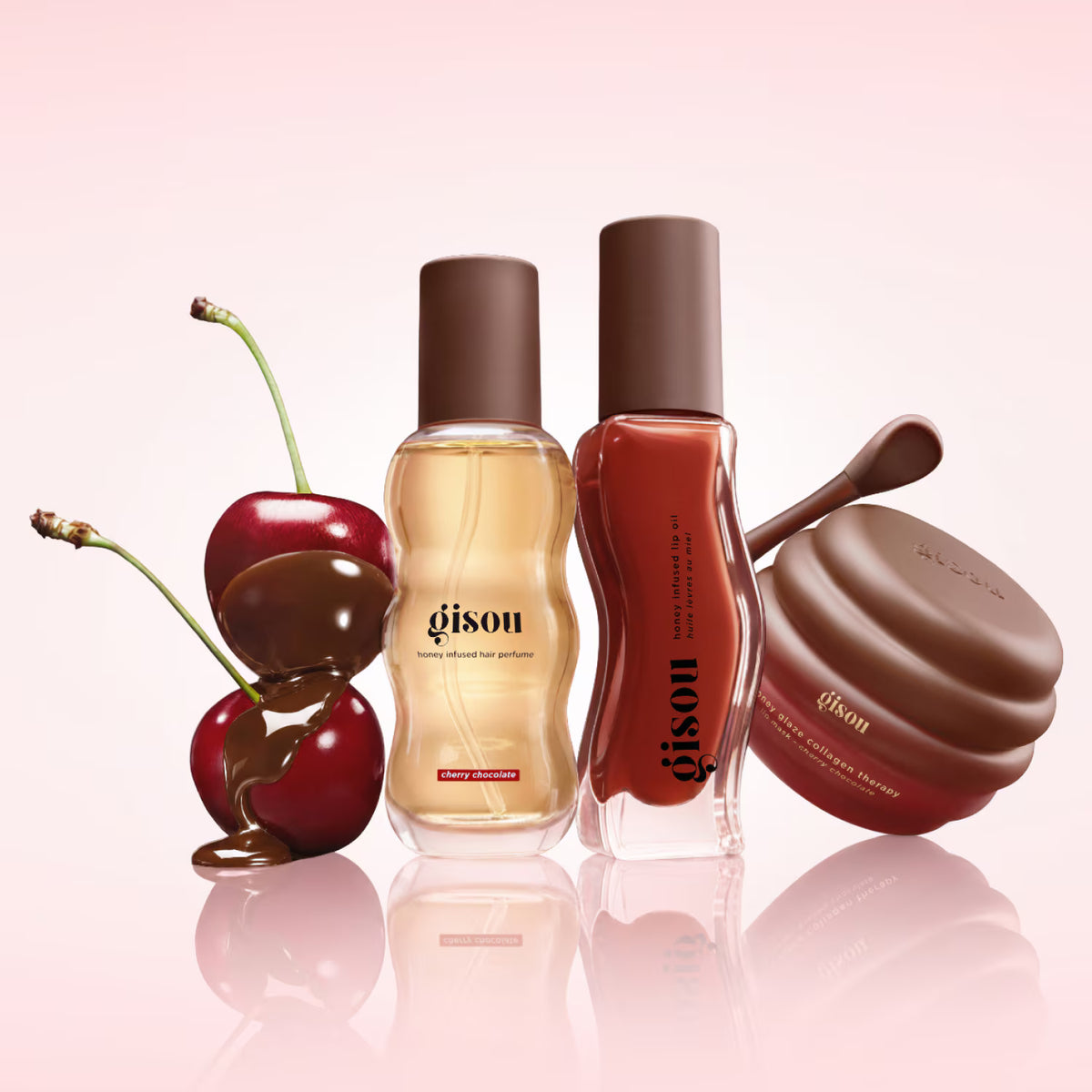 Лімітована маска для губ Honey Glaze Collagen Therapy Cherry Choco Gisou