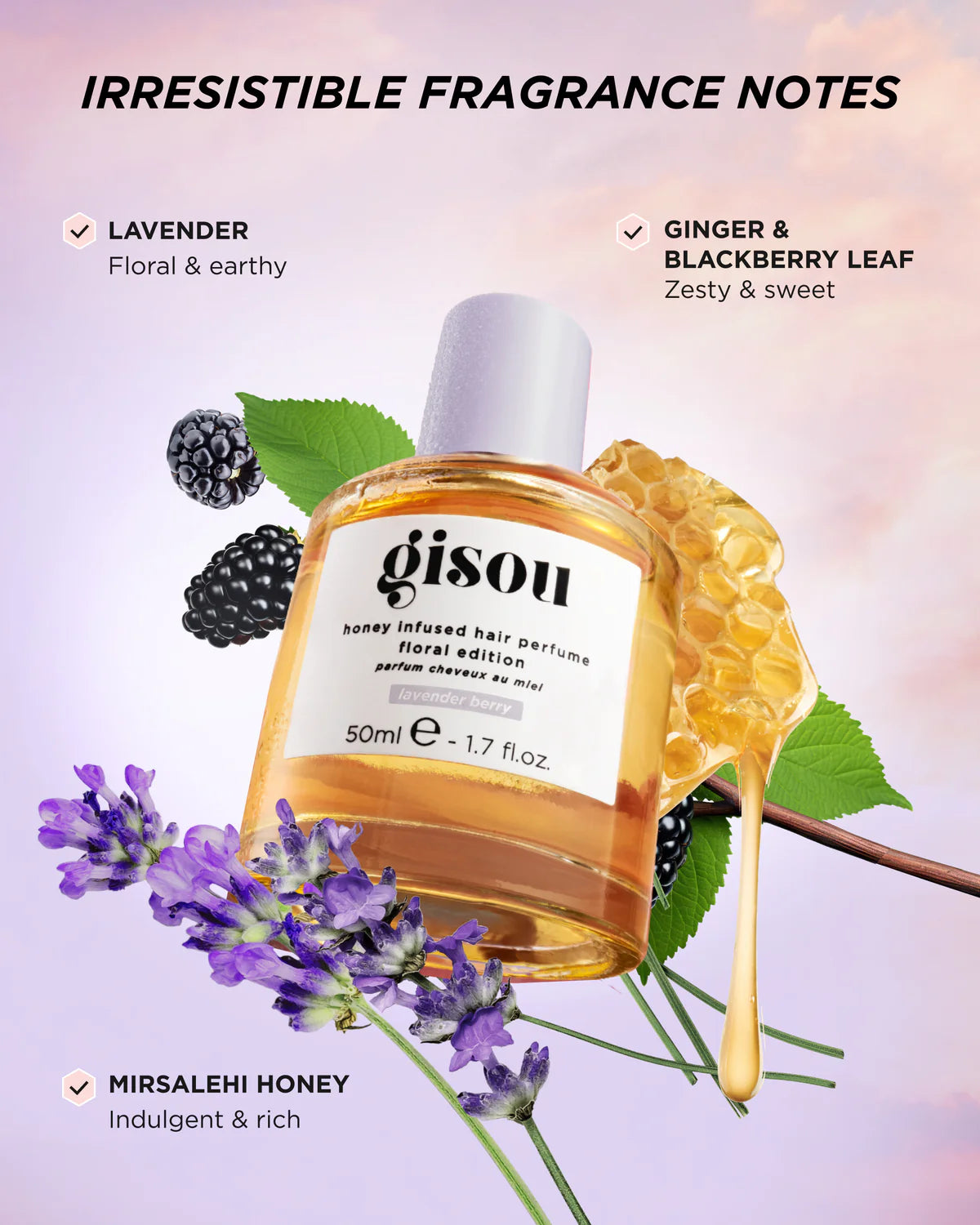 Парфум для волосся Honey Infused Hair Perfume Lavender Berry Gisou