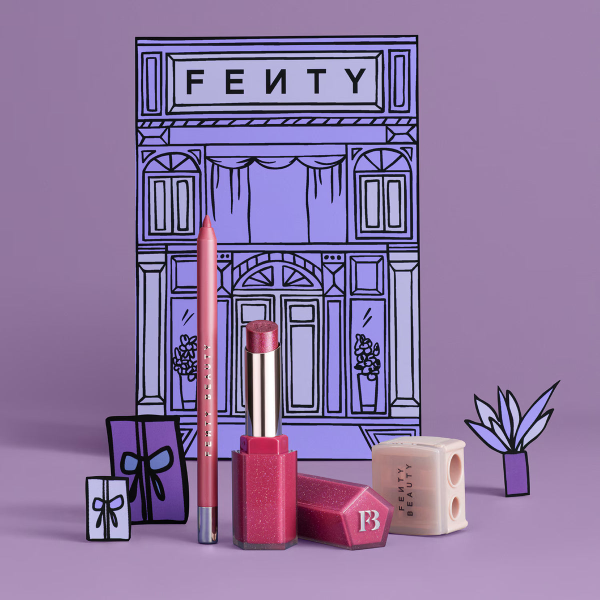 Подарунковий набір Lipz Like RiRi Fenty Beauty