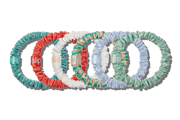 Шовкові резинки Pure Silk Skinny Scrunchies - Seabreeze
