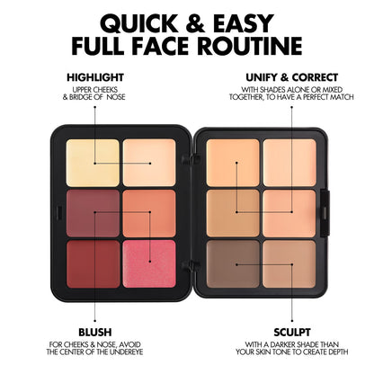 Палетка для обличчя  HD Skin Face Essentials Palette Harmony Make Up For Ever