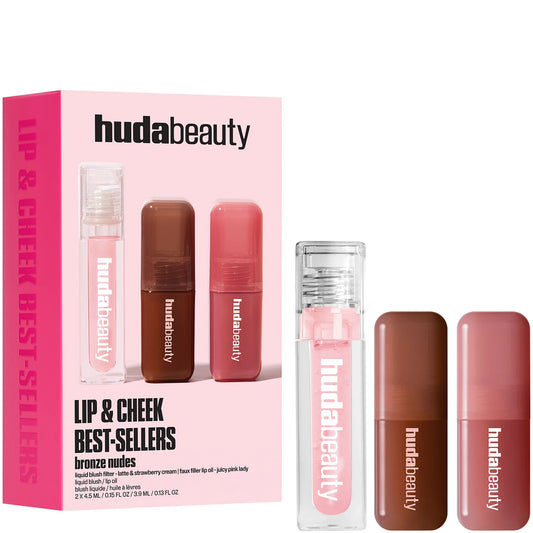 Набір Bronze Nudes Lip And Cheek Best Sellers Huda Beauty