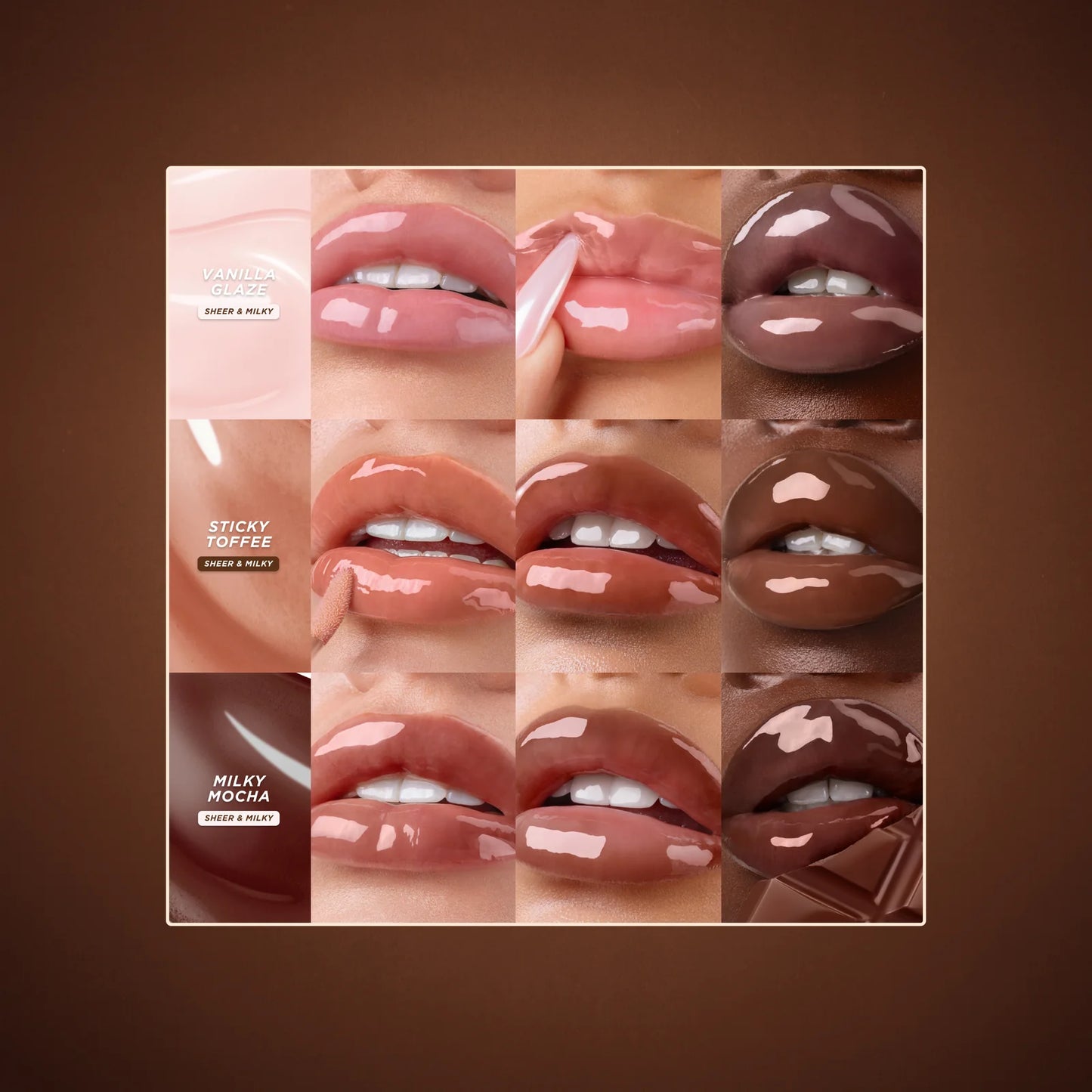 Набір лімітований олій для губ Glazed Lips Trio Gift Set