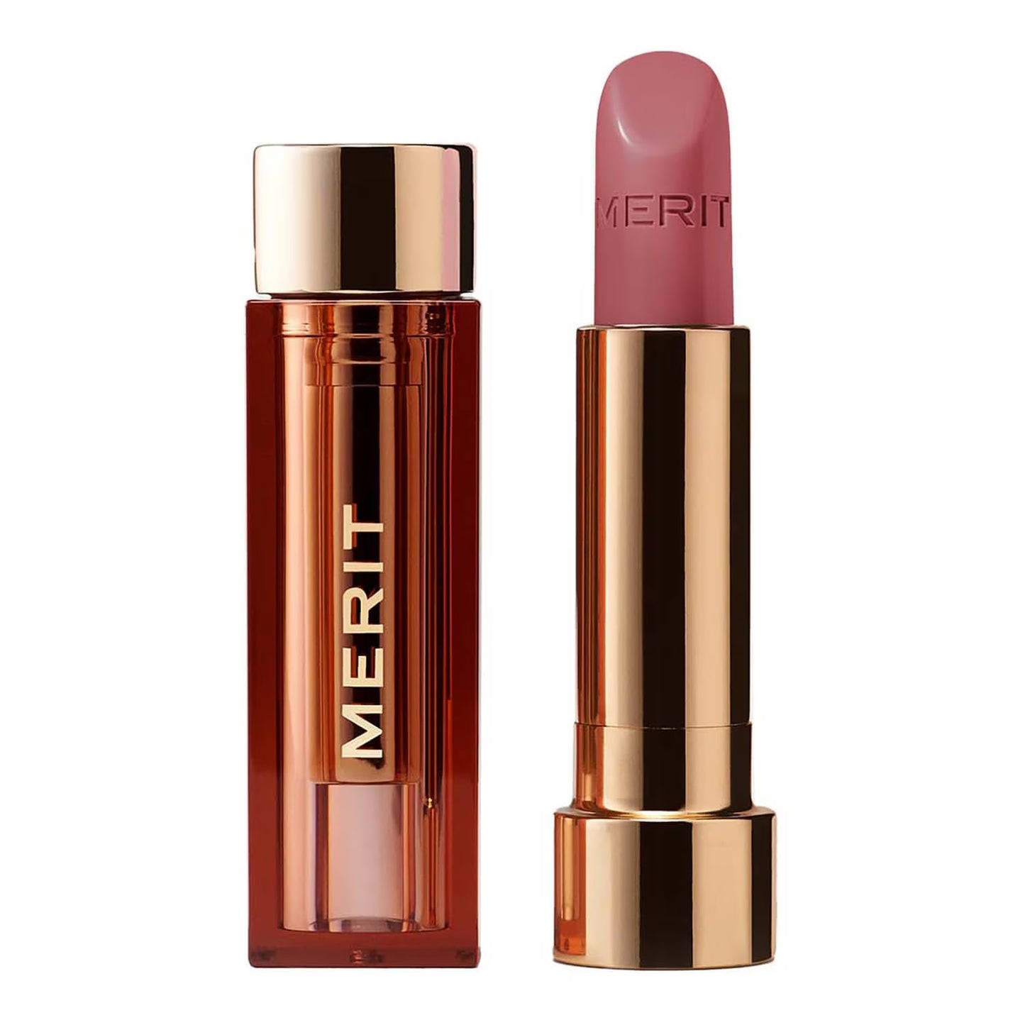Сатинова помада Signature Lip Lightweight Satin Lipstick MERIT BEAUTY
