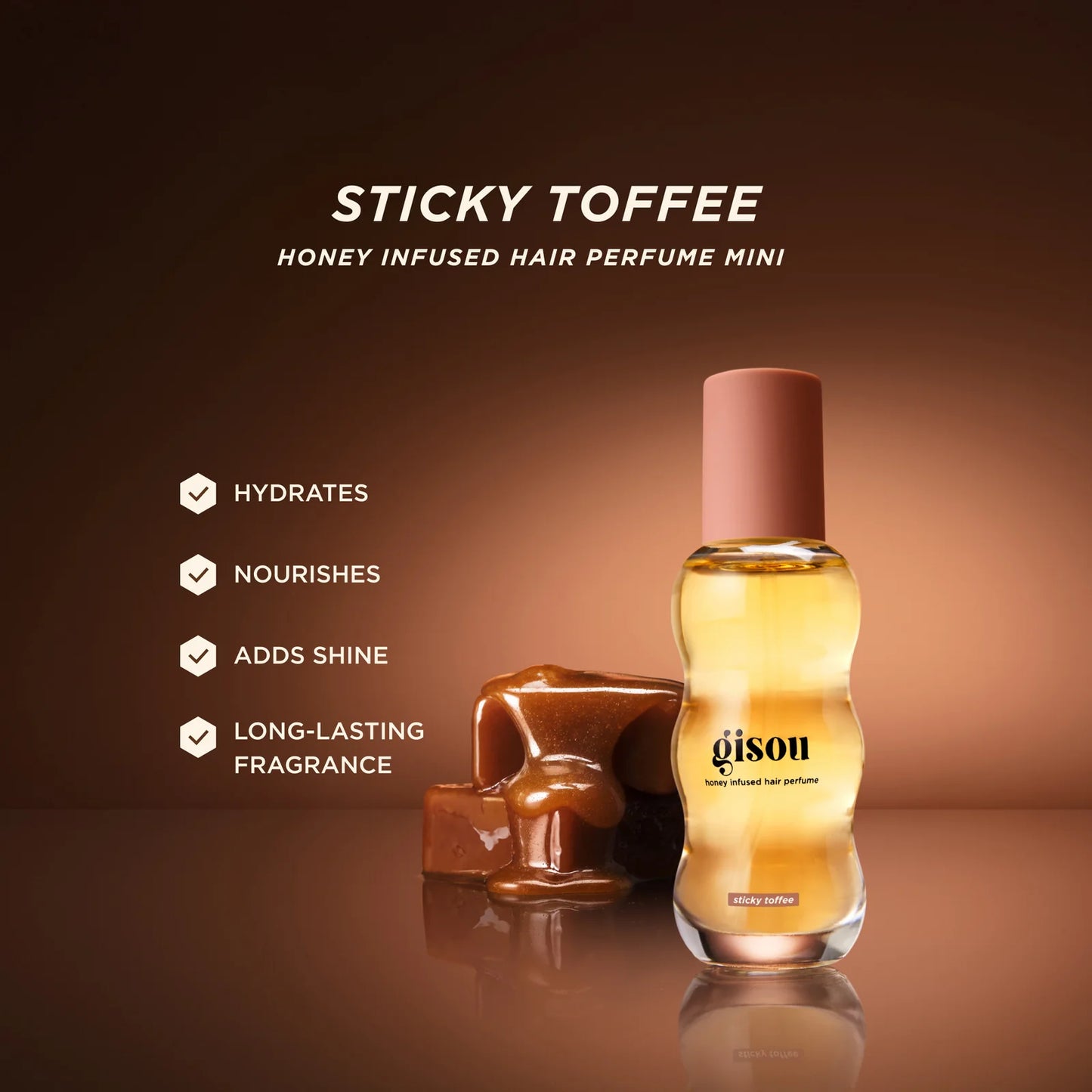 Лімітований парфум для волосся  Sticky Toffee Gisou