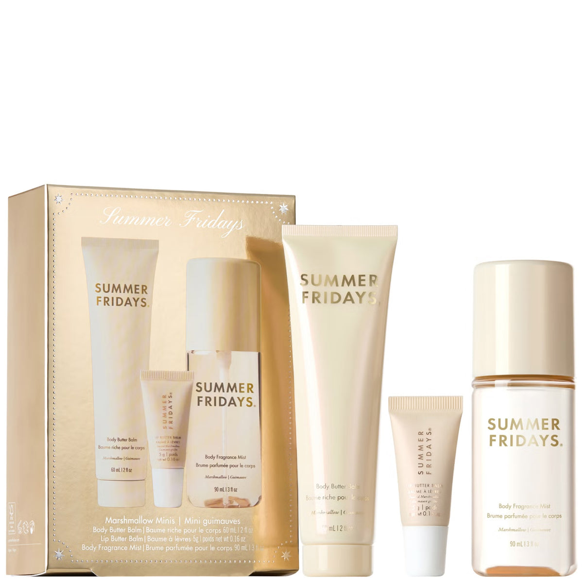 Лімітований набір Travel Body Set: Marshmallow Minis Summer Fridays