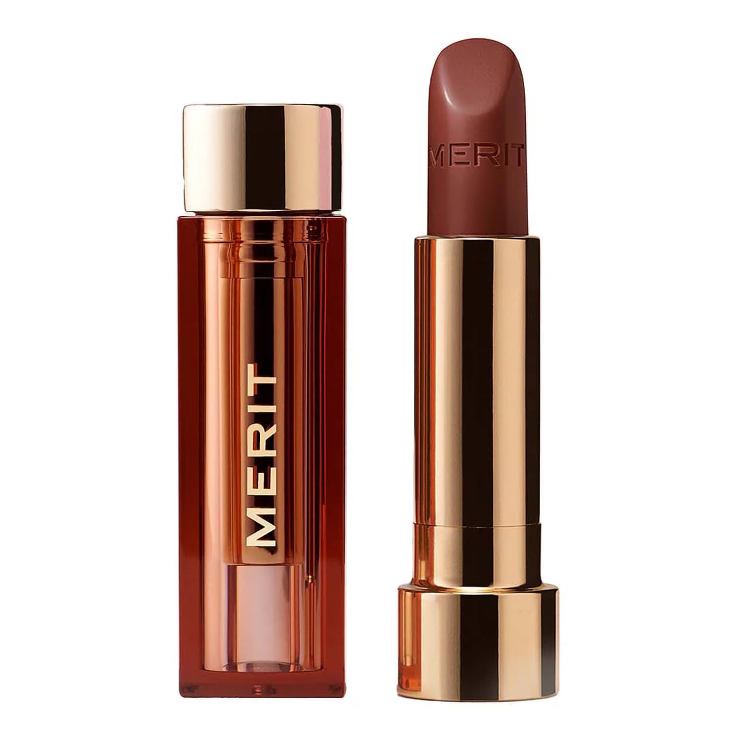 Сатинова помада Signature Lip Lightweight Satin Lipstick MERIT BEAUTY