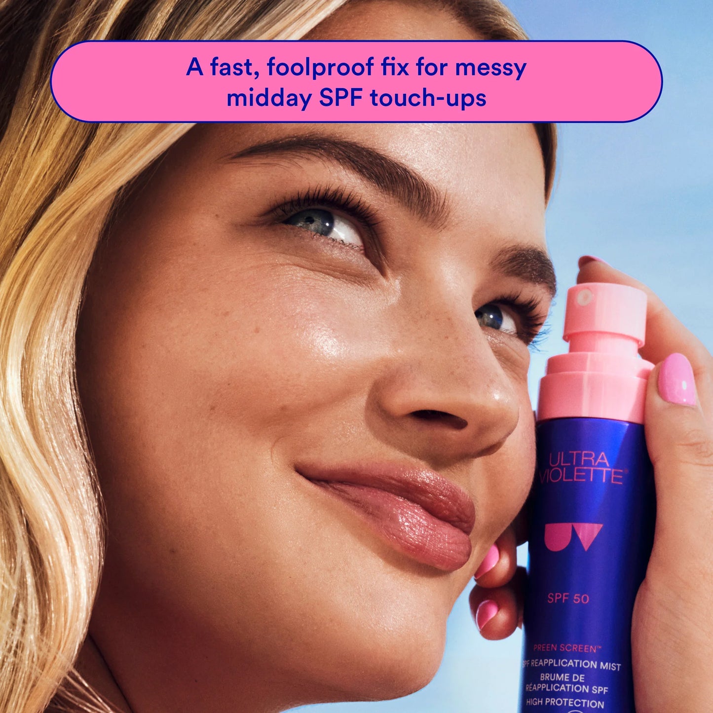 Спрей з SPF Preen Screen SPF 50+ Reapplication Mist